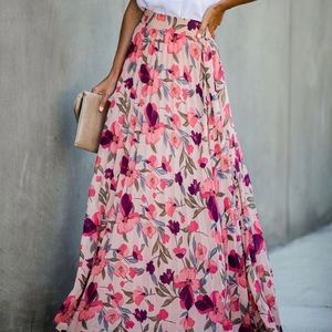 Vici floral maxi skirt